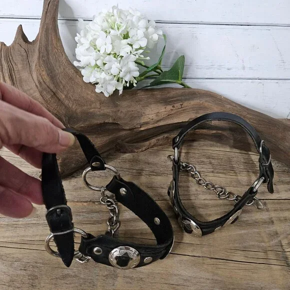 Women`s Motorcycle Boot Jewelry- Genuine Leather Stainless Steel - Picture 3 of 4